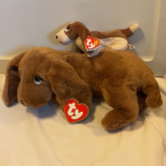 Ty Droopy plush & Tracker beanie baby pair 🐶 - Picture 5 of 12